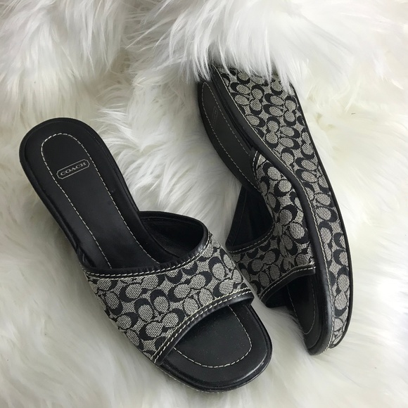 Coach Signature Connie Black Wedge Platform Shoe - Picture 2 of 7